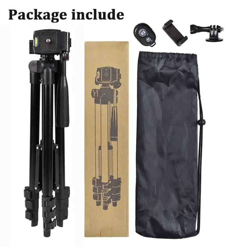 NA-3120 Phone Tripod Stand 40inch Universal Photography for Gopro iPhone Samsung Xiaomi Huawei iPhone Aluminum Travel Tripode