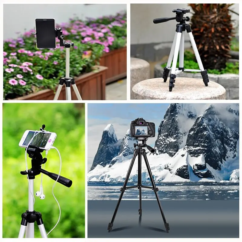 NA-3120 Phone Tripod Stand 40inch Universal Photography for Gopro iPhone Samsung Xiaomi Huawei iPhone Aluminum Travel Tripode
