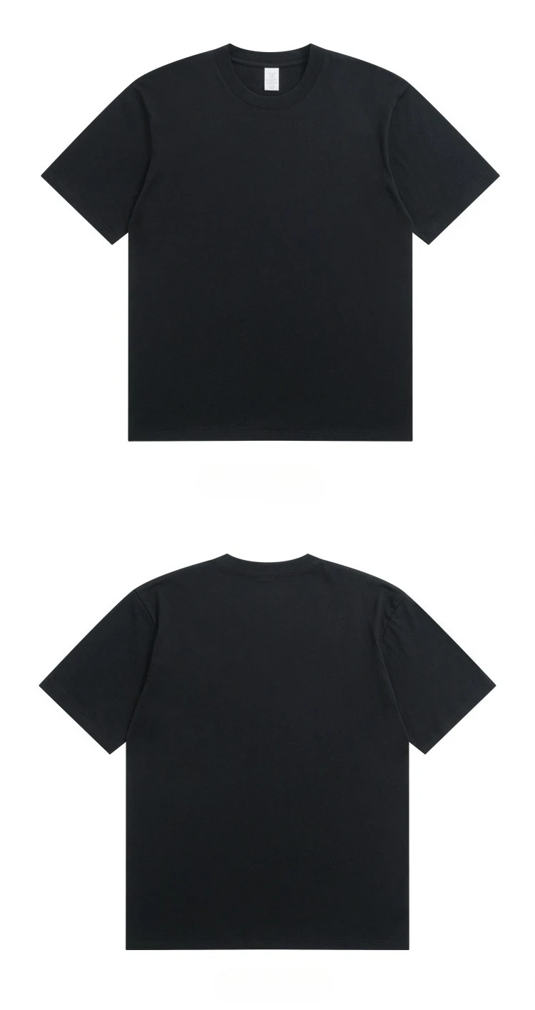 Oversize Men T Shirts 230 GSM Heavy Pure Cotton 2026 Brand New High Street Mens T-Shirt Casual Drop-Shoulder Man T-Shirt Hip Hop
