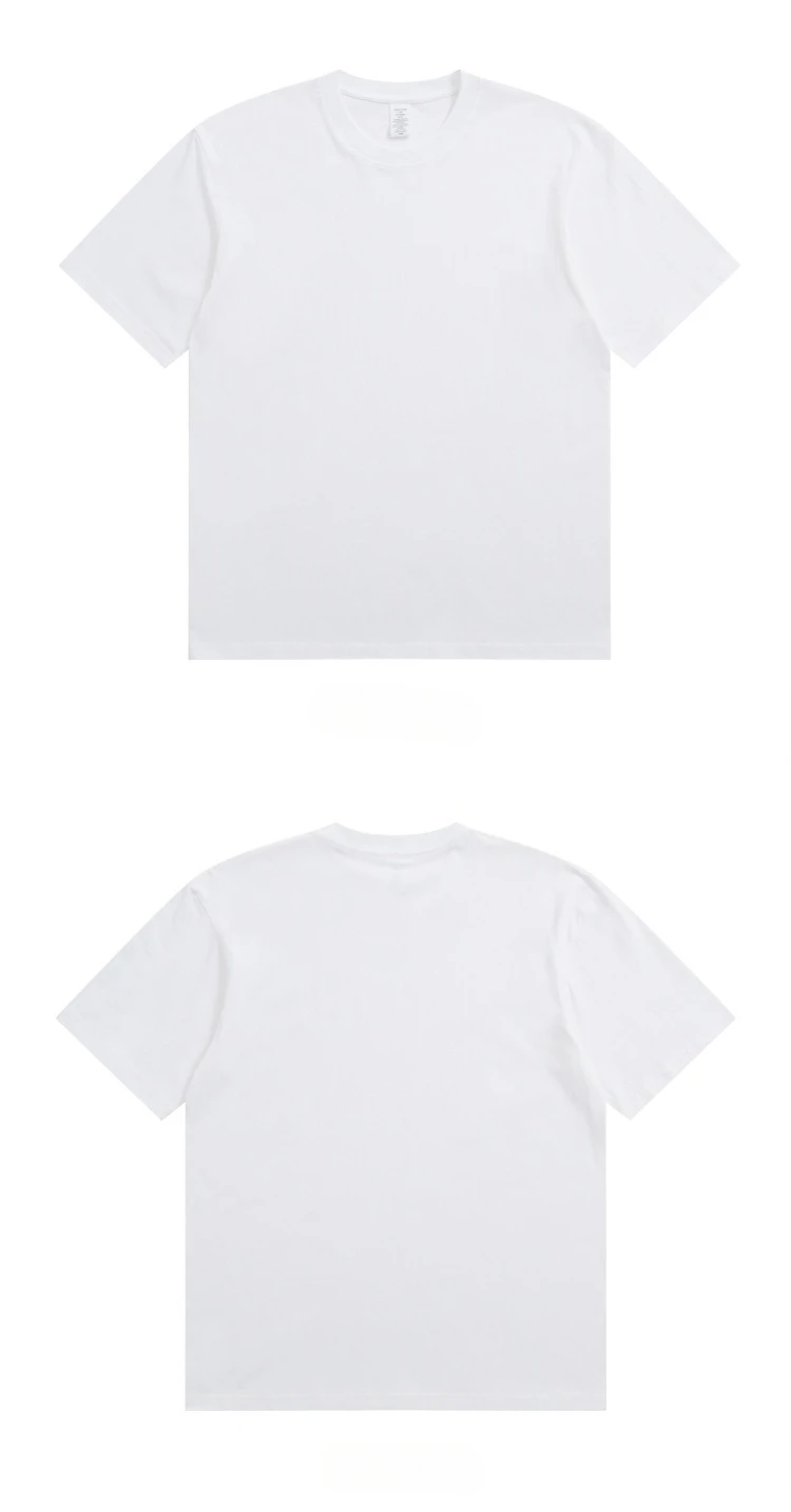 Oversize Men T Shirts 230 GSM Heavy Pure Cotton 2026 Brand New High Street Mens T-Shirt Casual Drop-Shoulder Man T-Shirt Hip Hop