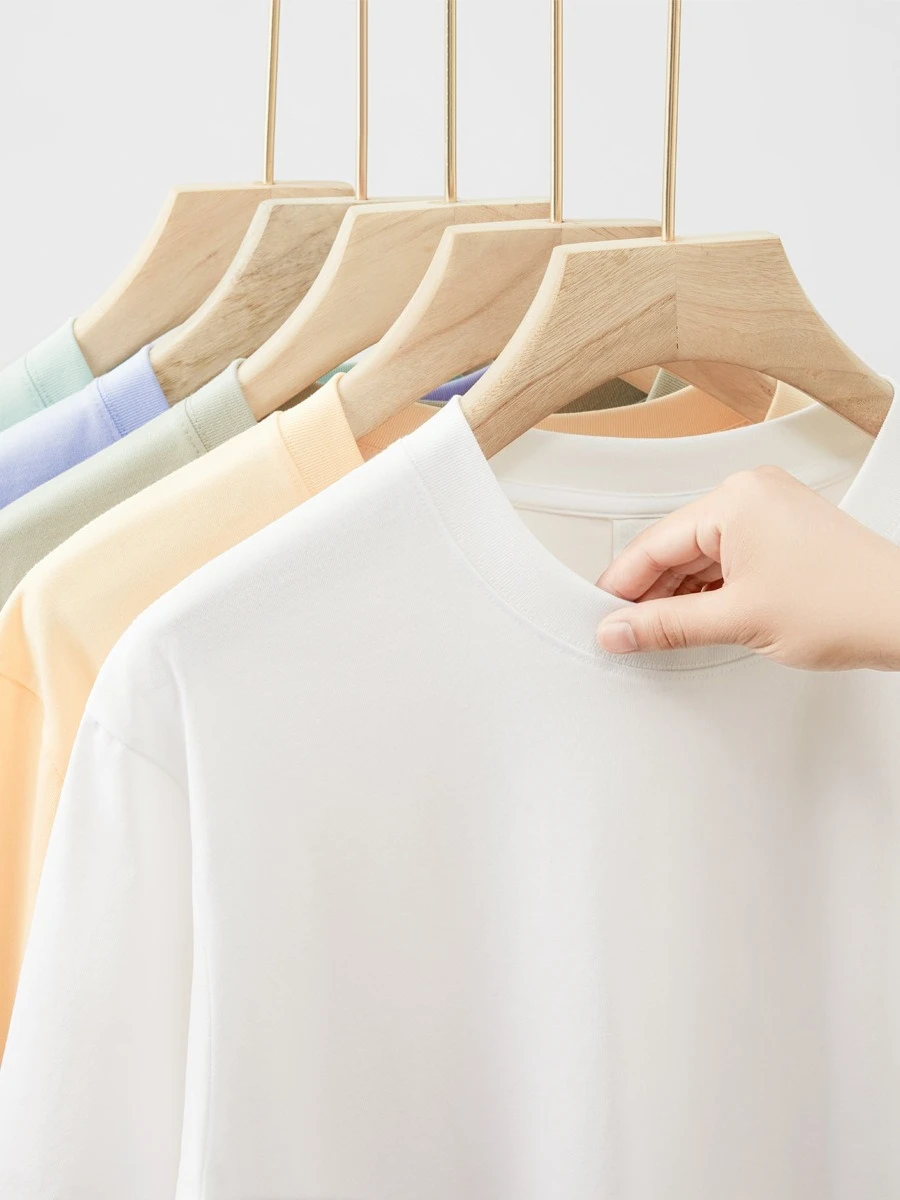 Oversize Men T Shirts 230 GSM Heavy Pure Cotton 2026 Brand New High Street Mens T-Shirt Casual Drop-Shoulder Man T-Shirt Hip Hop