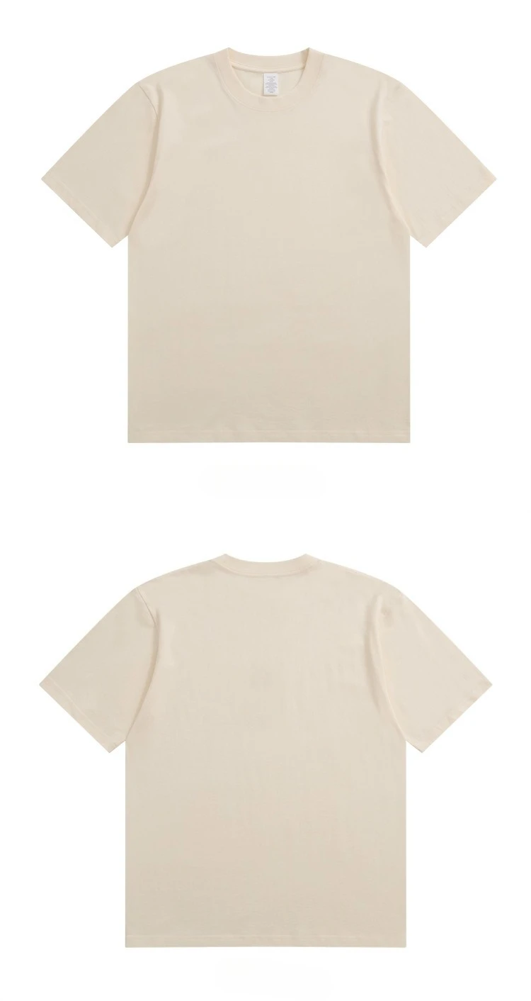 Oversize Men T Shirts 230 GSM Heavy Pure Cotton 2026 Brand New High Street Mens T-Shirt Casual Drop-Shoulder Man T-Shirt Hip Hop