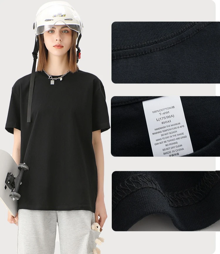Oversize Men T Shirts 230 GSM Heavy Pure Cotton 2026 Brand New High Street Mens T-Shirt Casual Drop-Shoulder Man T-Shirt Hip Hop