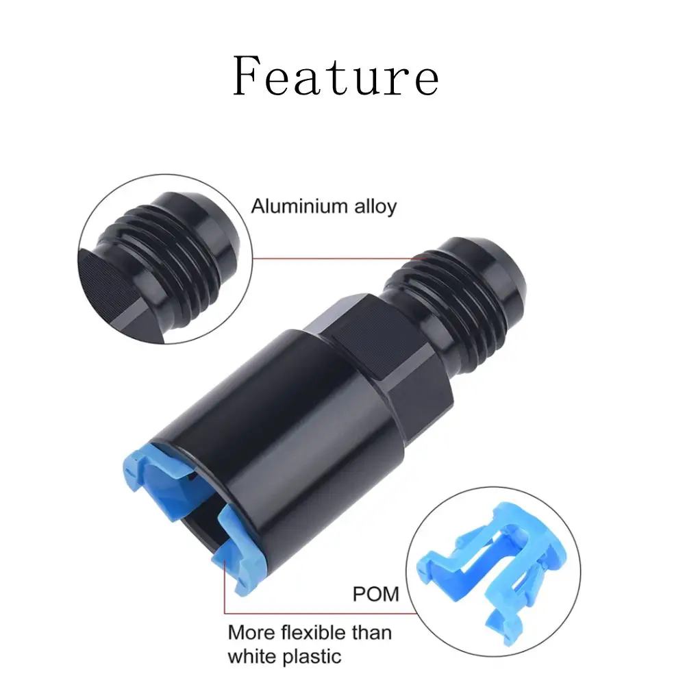 Quick Connect 6AN/8AN AN6/AN8 AN-6/AN-8 Male To 3/8" ,5/16" Quick Disconnect Male Push On EFI Fitting Adapter Aluminum