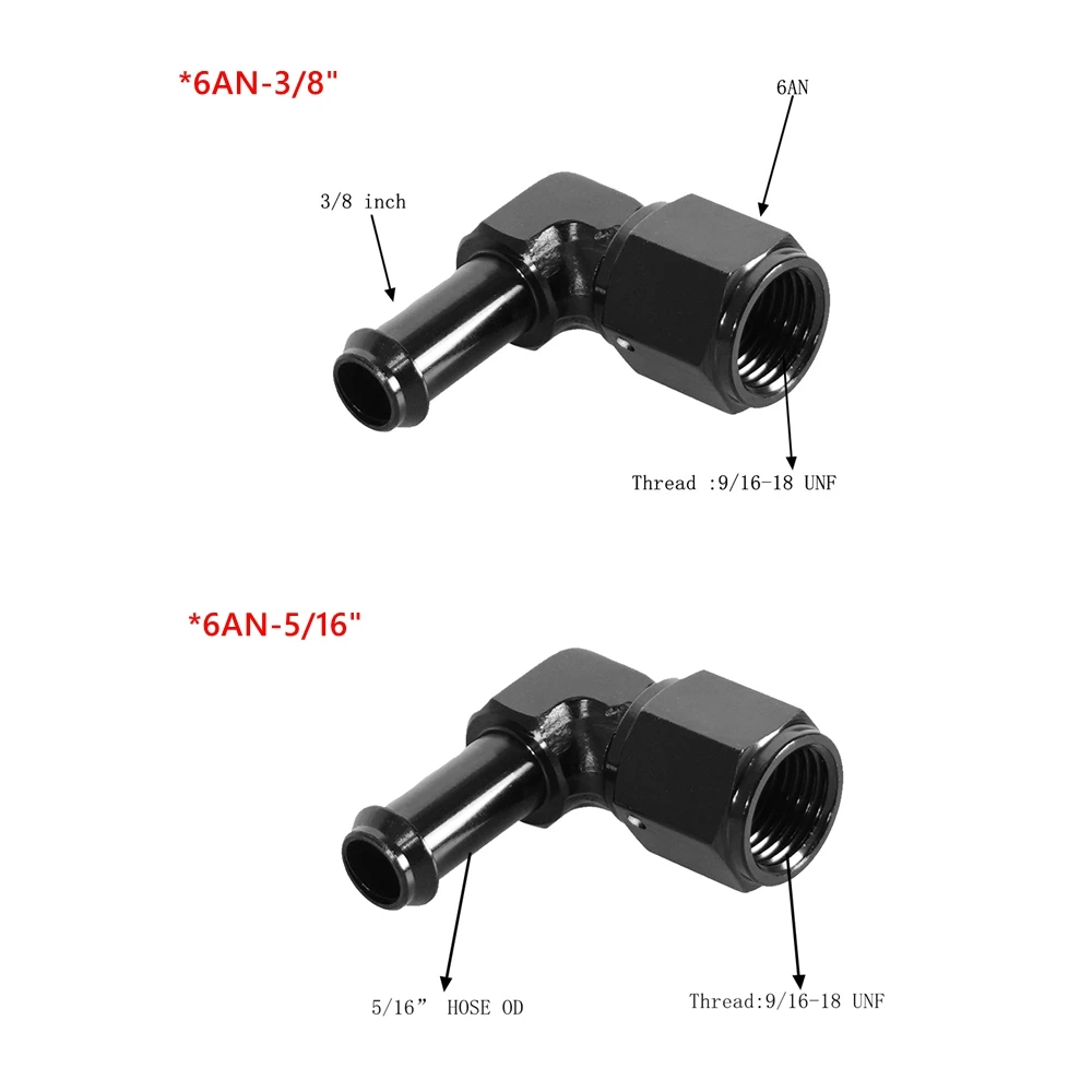 Quick Connect 6AN/8AN AN6/AN8 AN-6/AN-8 Male To 3/8" ,5/16" Quick Disconnect Male Push On EFI Fitting Adapter Aluminum
