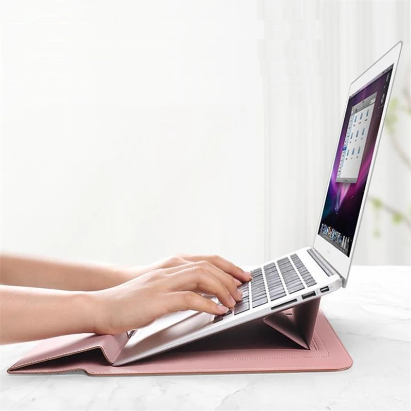 for Lenovo IdeaPad Flex 5 14inch Laptop Sleeve PULeather Magnetic Flip Case Foldable Stand Wrist Pad Charger Bag Cable Belt