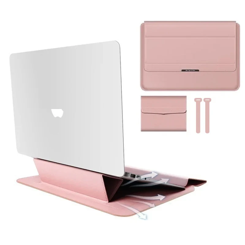 for Lenovo IdeaPad Flex 5 14inch Laptop Sleeve PULeather Magnetic Flip Case Foldable Stand Wrist Pad Charger Bag Cable Belt