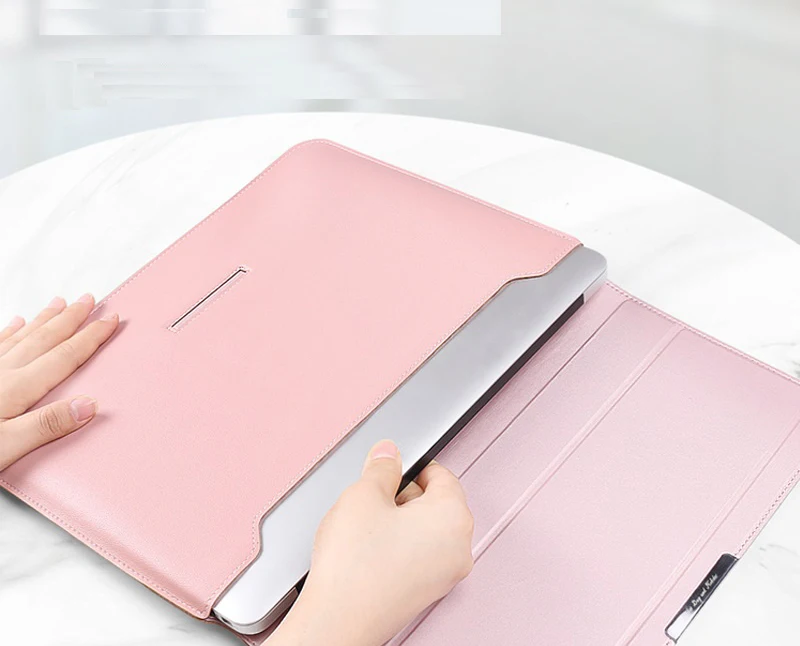 for Lenovo IdeaPad Flex 5 14inch Laptop Sleeve PULeather Magnetic Flip Case Foldable Stand Wrist Pad Charger Bag Cable Belt