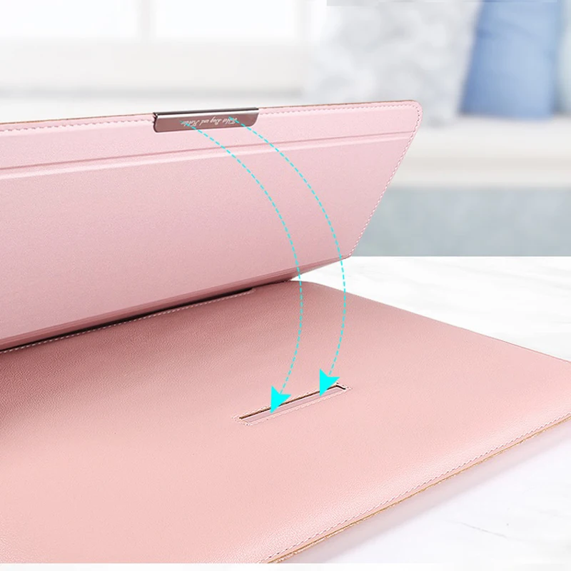 for Lenovo IdeaPad Flex 5 14inch Laptop Sleeve PULeather Magnetic Flip Case Foldable Stand Wrist Pad Charger Bag Cable Belt