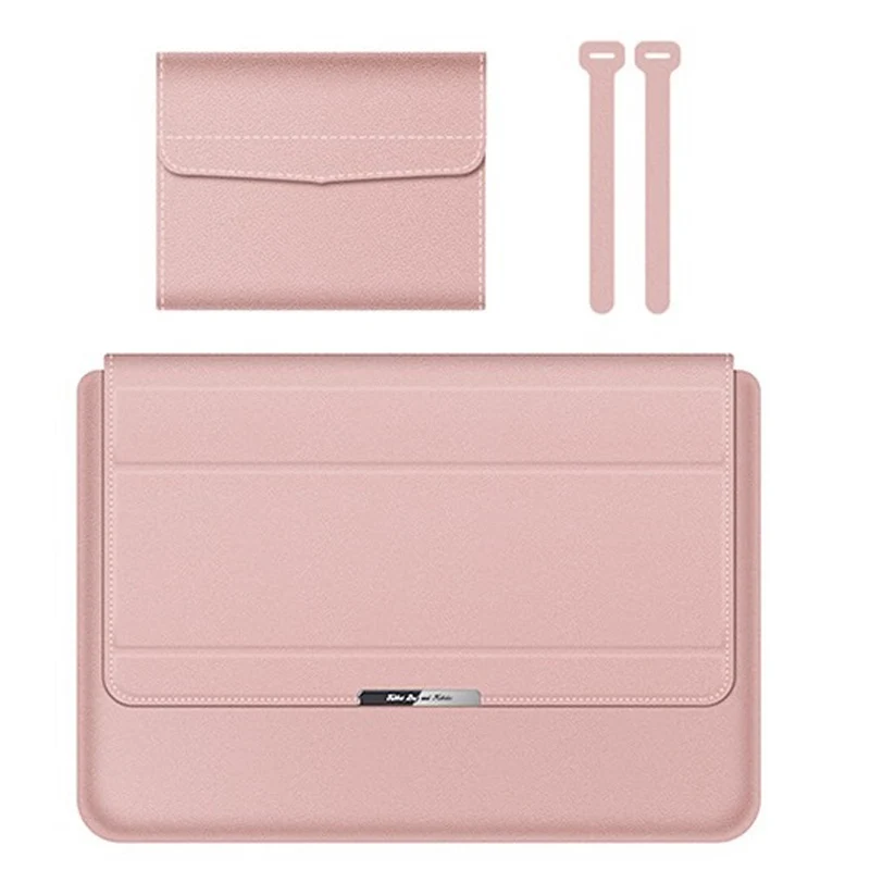 for Lenovo IdeaPad Flex 5 14inch Laptop Sleeve PULeather Magnetic Flip Case Foldable Stand Wrist Pad Charger Bag Cable Belt