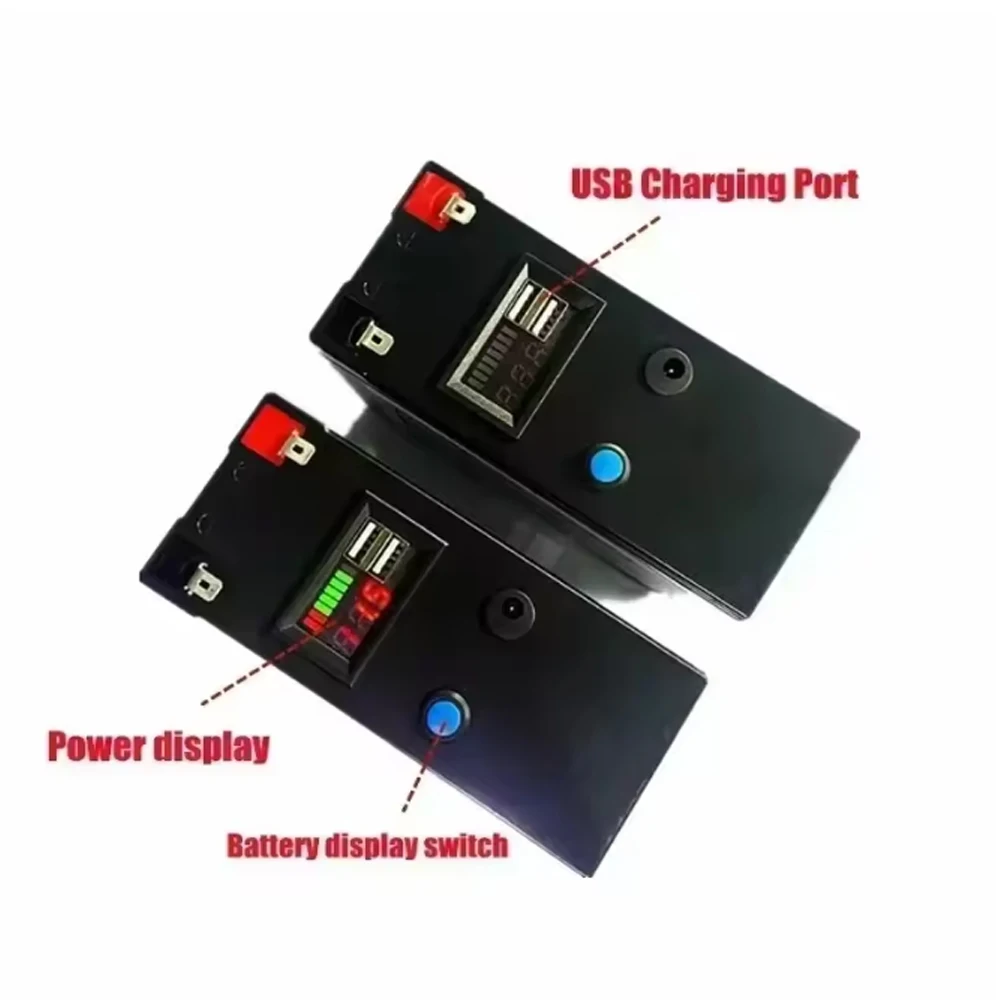 ๐2026 12V Battery 100Ah 18650 Rechargeable LiFePO4 Lithium Battery Built-in 5V 2.1A Usb Power Display Port Charger