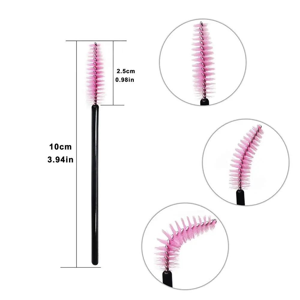 New 5/25/50Pcs Wholesale Crystal Eyelashes Brush Applicator Eyelash Brushes Plastic Mascara Wand Lashes Extension Makeup Beauty