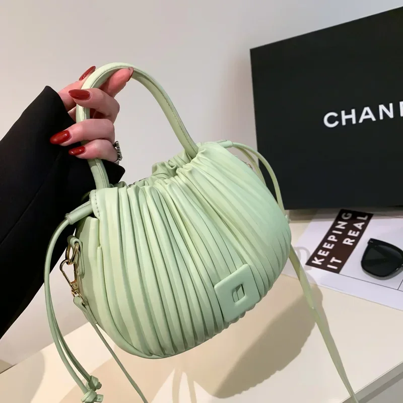 Fashion Brand Design Crossbody Bag for Women 2024 Luxury Vintage Shoulder Handbags Female Tote bags Casual PU Leather Bucket 가방