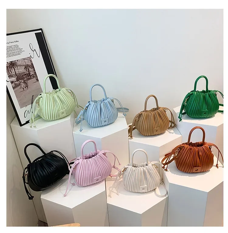 Fashion Brand Design Crossbody Bag for Women 2024 Luxury Vintage Shoulder Handbags Female Tote bags Casual PU Leather Bucket 가방