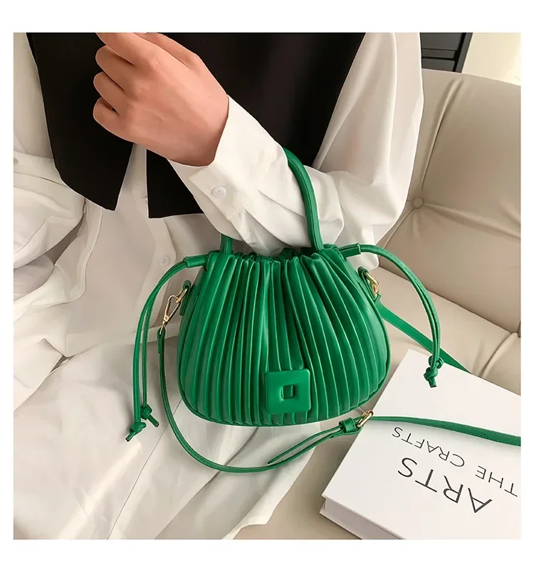 Fashion Brand Design Crossbody Bag for Women 2024 Luxury Vintage Shoulder Handbags Female Tote bags Casual PU Leather Bucket 가방