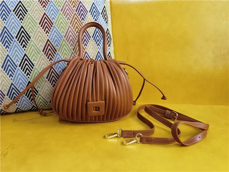 Fashion Brand Design Crossbody Bag for Women 2024 Luxury Vintage Shoulder Handbags Female Tote bags Casual PU Leather Bucket 가방