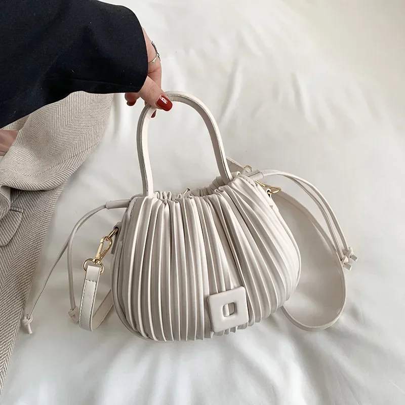 Fashion Brand Design Crossbody Bag for Women 2024 Luxury Vintage Shoulder Handbags Female Tote bags Casual PU Leather Bucket 가방