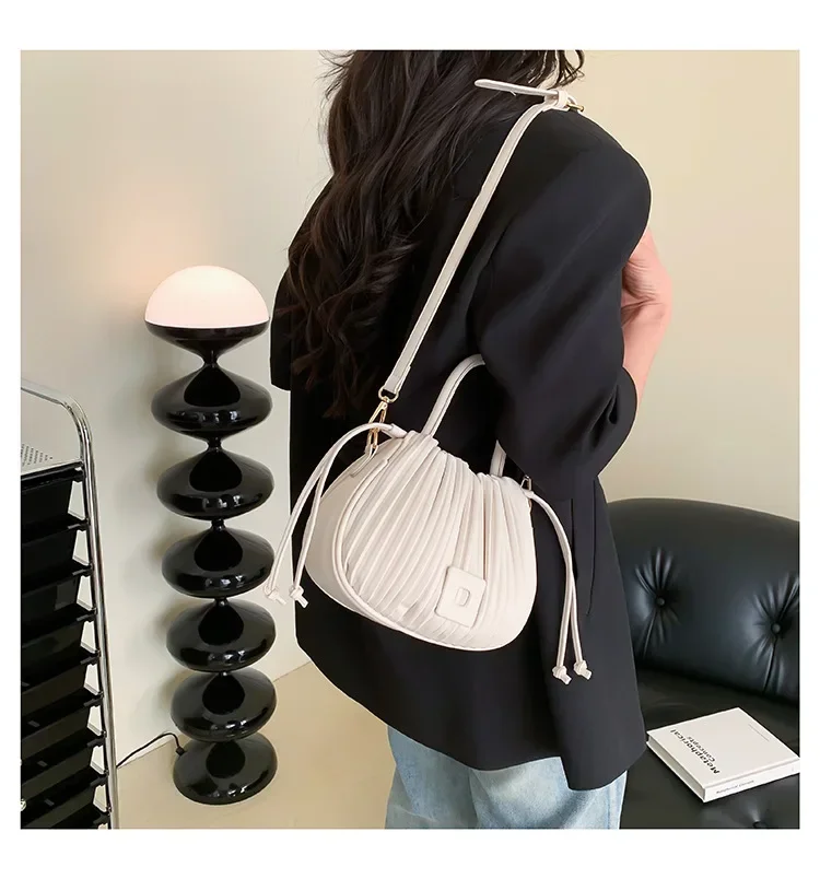 Fashion Brand Design Crossbody Bag for Women 2024 Luxury Vintage Shoulder Handbags Female Tote bags Casual PU Leather Bucket 가방