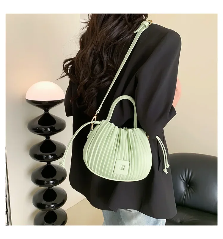 Fashion Brand Design Crossbody Bag for Women 2024 Luxury Vintage Shoulder Handbags Female Tote bags Casual PU Leather Bucket 가방