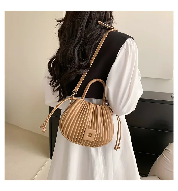 Fashion Brand Design Crossbody Bag for Women 2024 Luxury Vintage Shoulder Handbags Female Tote bags Casual PU Leather Bucket 가방