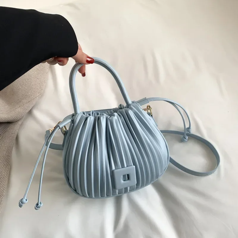 Fashion Brand Design Crossbody Bag for Women 2024 Luxury Vintage Shoulder Handbags Female Tote bags Casual PU Leather Bucket 가방