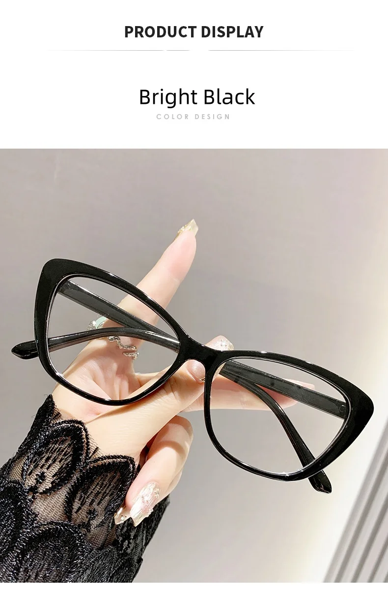 Cat Eye Reading Glasses For Women Anti Blue Light For Reading Presbyopia Eyewear Retro Hyperopia Eyeglasses +1.0 +1.5 +2.5