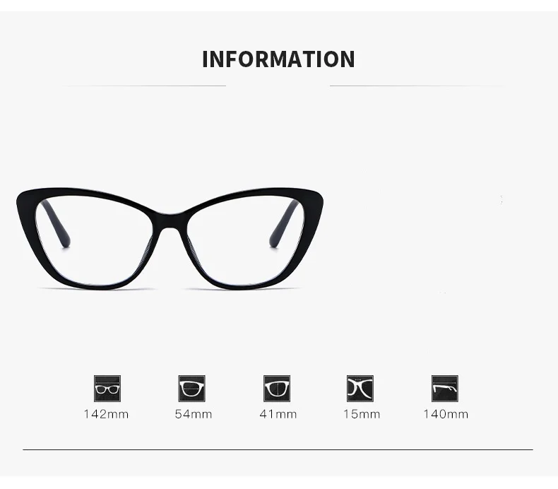 Cat Eye Reading Glasses For Women Anti Blue Light For Reading Presbyopia Eyewear Retro Hyperopia Eyeglasses +1.0 +1.5 +2.5