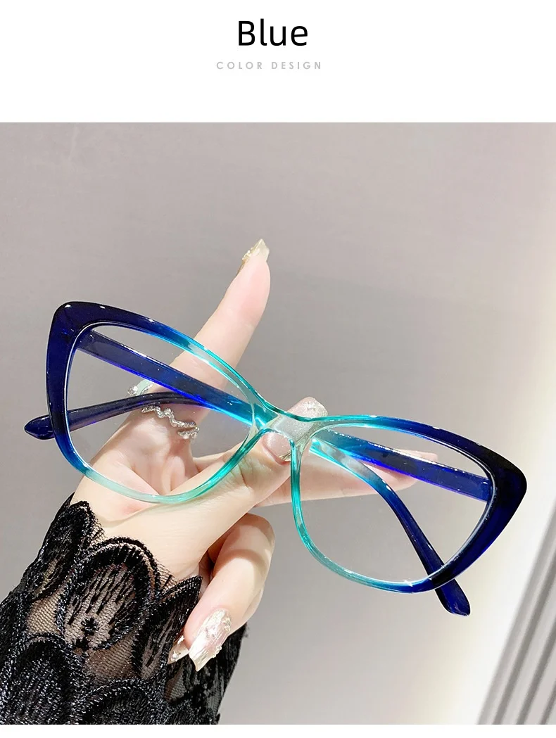 Cat Eye Reading Glasses For Women Anti Blue Light For Reading Presbyopia Eyewear Retro Hyperopia Eyeglasses +1.0 +1.5 +2.5