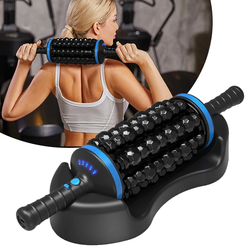 Electric Massage Roller Muscle Relaxation Fascia Roller Massager Fitness Body Rolling Percussive Massager Foot Leg masajeador