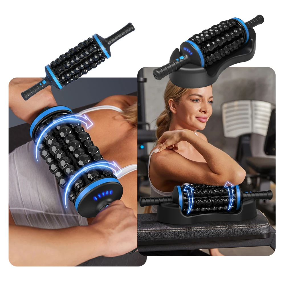 Electric Massage Roller Muscle Relaxation Fascia Roller Massager Fitness Body Rolling Percussive Massager Foot Leg masajeador