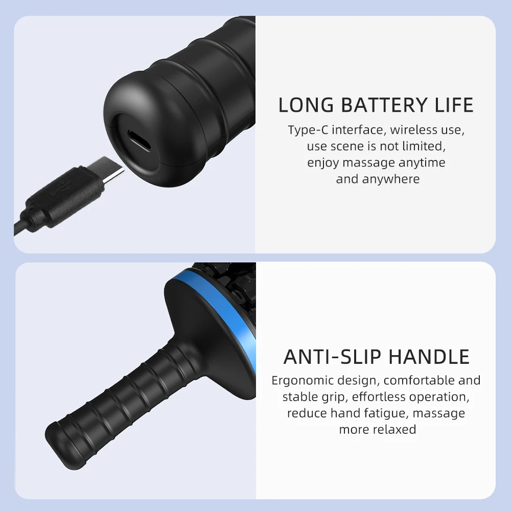 Electric Massage Roller Muscle Relaxation Fascia Roller Massager Fitness Body Rolling Percussive Massager Foot Leg masajeador