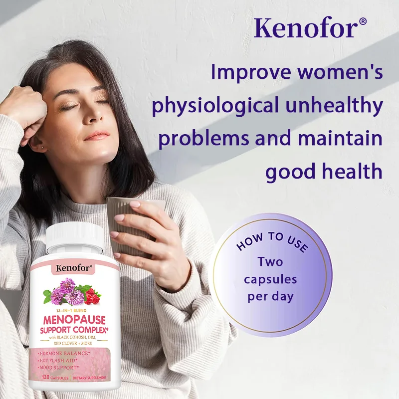 Kenofor Women's Menopause Supplement Capsules, Improves Mood, Supports Weight Management, Boosts Metabolism, Antioxidant