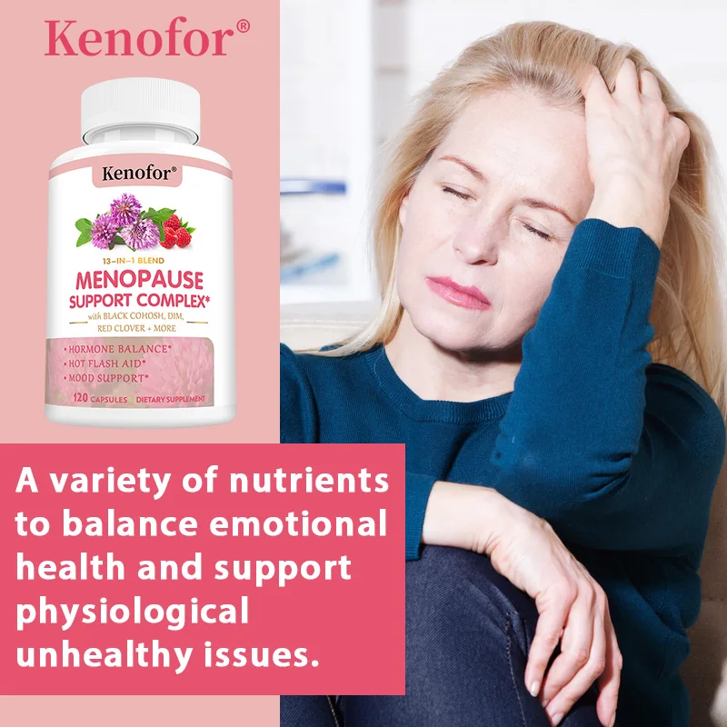 Kenofor Women's Menopause Supplement Capsules, Improves Mood, Supports Weight Management, Boosts Metabolism, Antioxidant