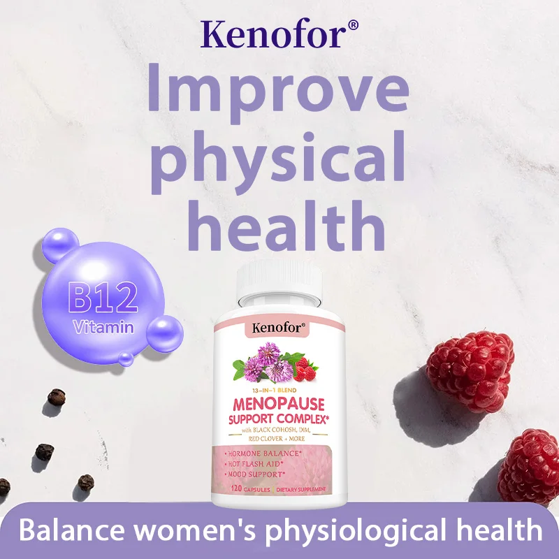Kenofor Women's Menopause Supplement Capsules, Improves Mood, Supports Weight Management, Boosts Metabolism, Antioxidant