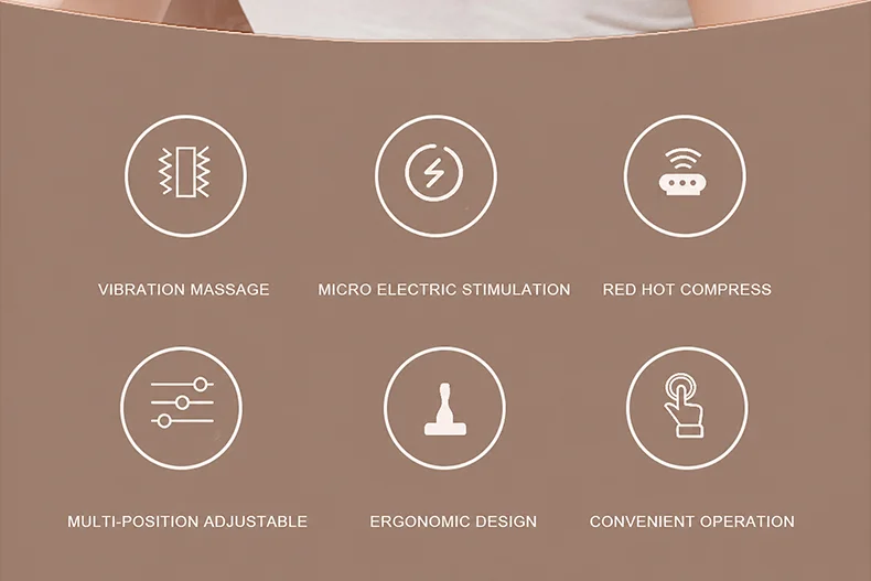 Electric Meridian Massage Brush Portable Warm Body Massager for Neck Shoulder Back Legs and Abdomen
