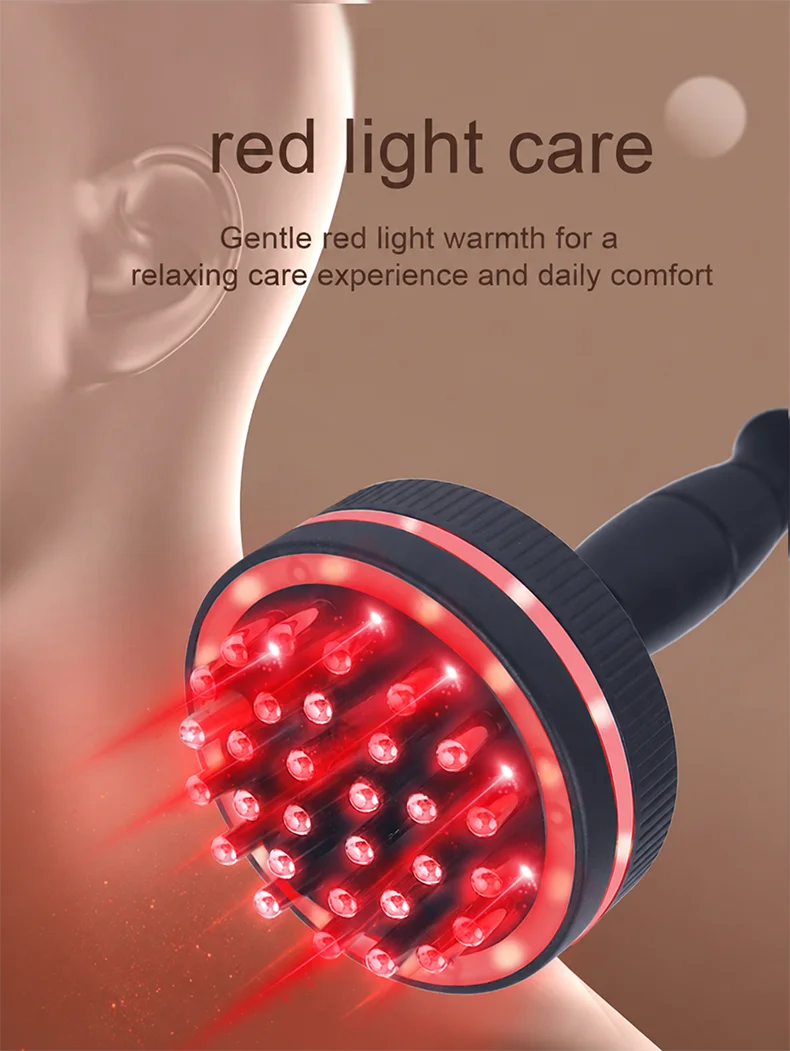 Electric Meridian Massage Brush Portable Warm Body Massager for Neck Shoulder Back Legs and Abdomen