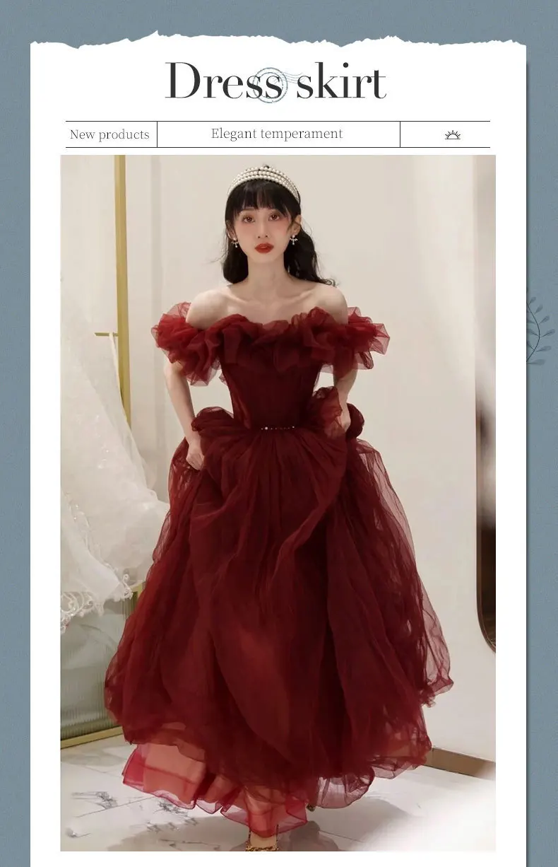 Evening Gowns for Women Elegant Party Prom Gown Graduation Womens Occasion Slender Waist Quinceanera Pengpeng Wedding Dresses
