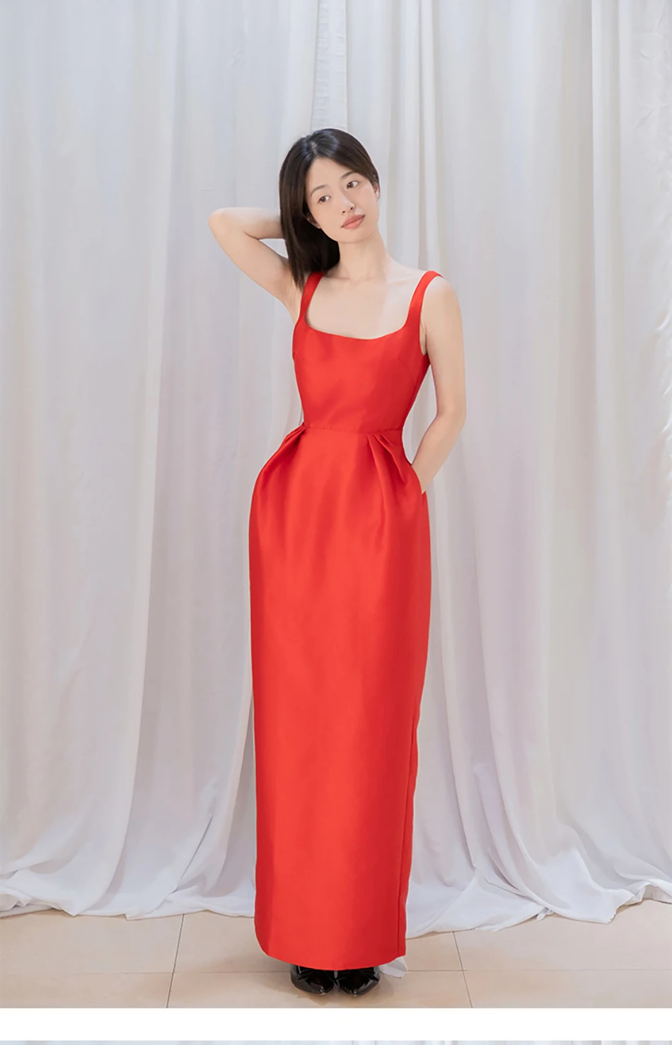 Lautaro Spring Summer Autumn Praty Birthday Evening Dresses Woman Elegant Luxury Red Prom Spaghetti Strap Satin Maxi Dress 2025