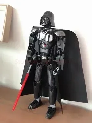 452pcs Star War Anime Figure Battle With Lightsabers Model Dolls Mandalorian Assembling Handmade Ornaments Decor Boy Toy Gift