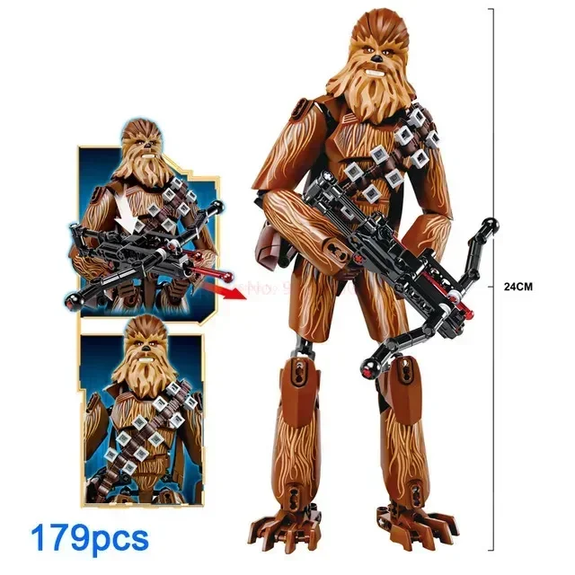 452pcs Star War Anime Figure Battle With Lightsabers Model Dolls Mandalorian Assembling Handmade Ornaments Decor Boy Toy Gift