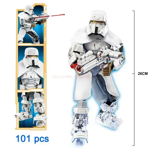 452pcs Star War Anime Figure Battle With Lightsabers Model Dolls Mandalorian Assembling Handmade Ornaments Decor Boy Toy Gift