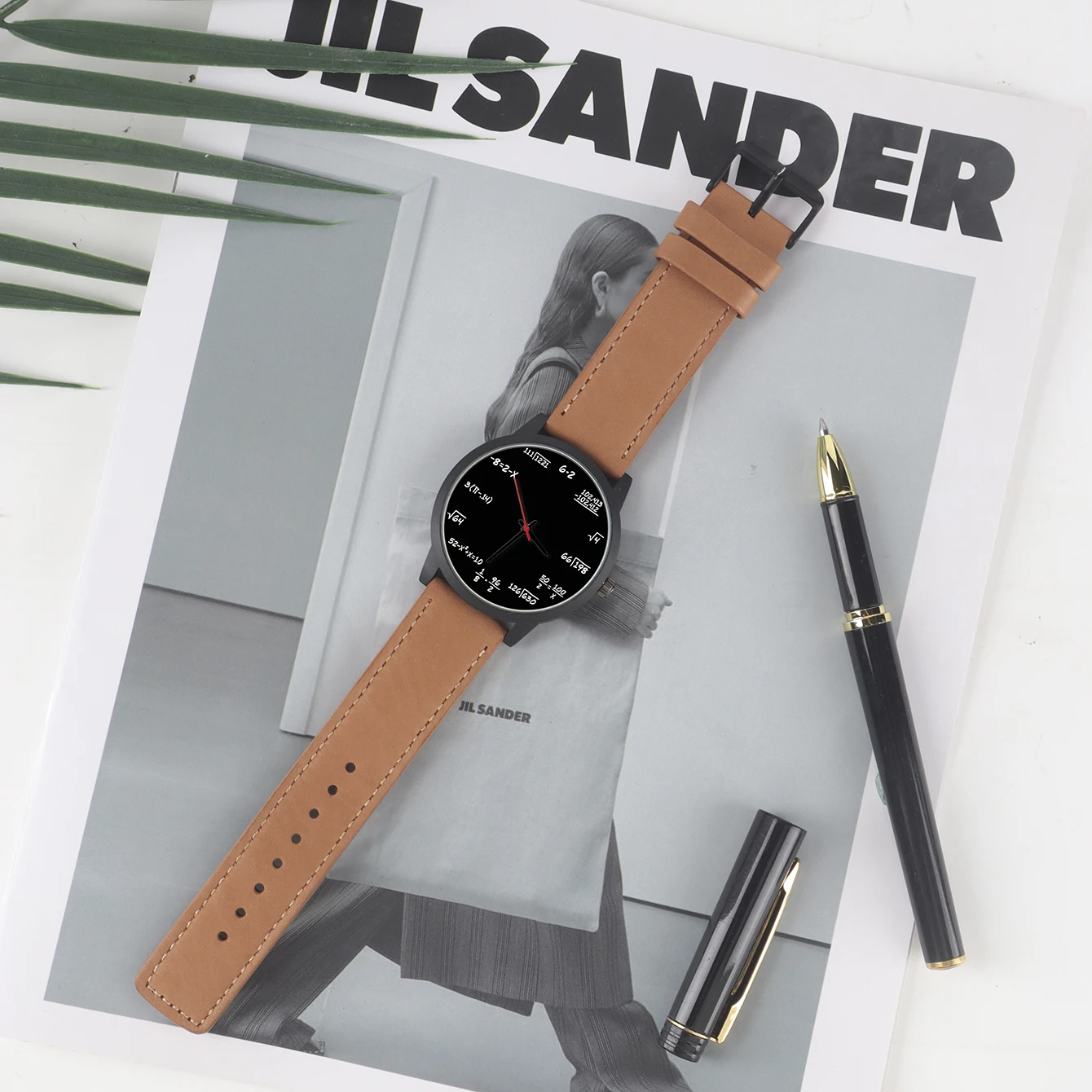 2024 Decorative Quartz Wrist Men's Watch Mathematical Formula Design Campus Punk Cool Style Gift Souvenir For Student Children