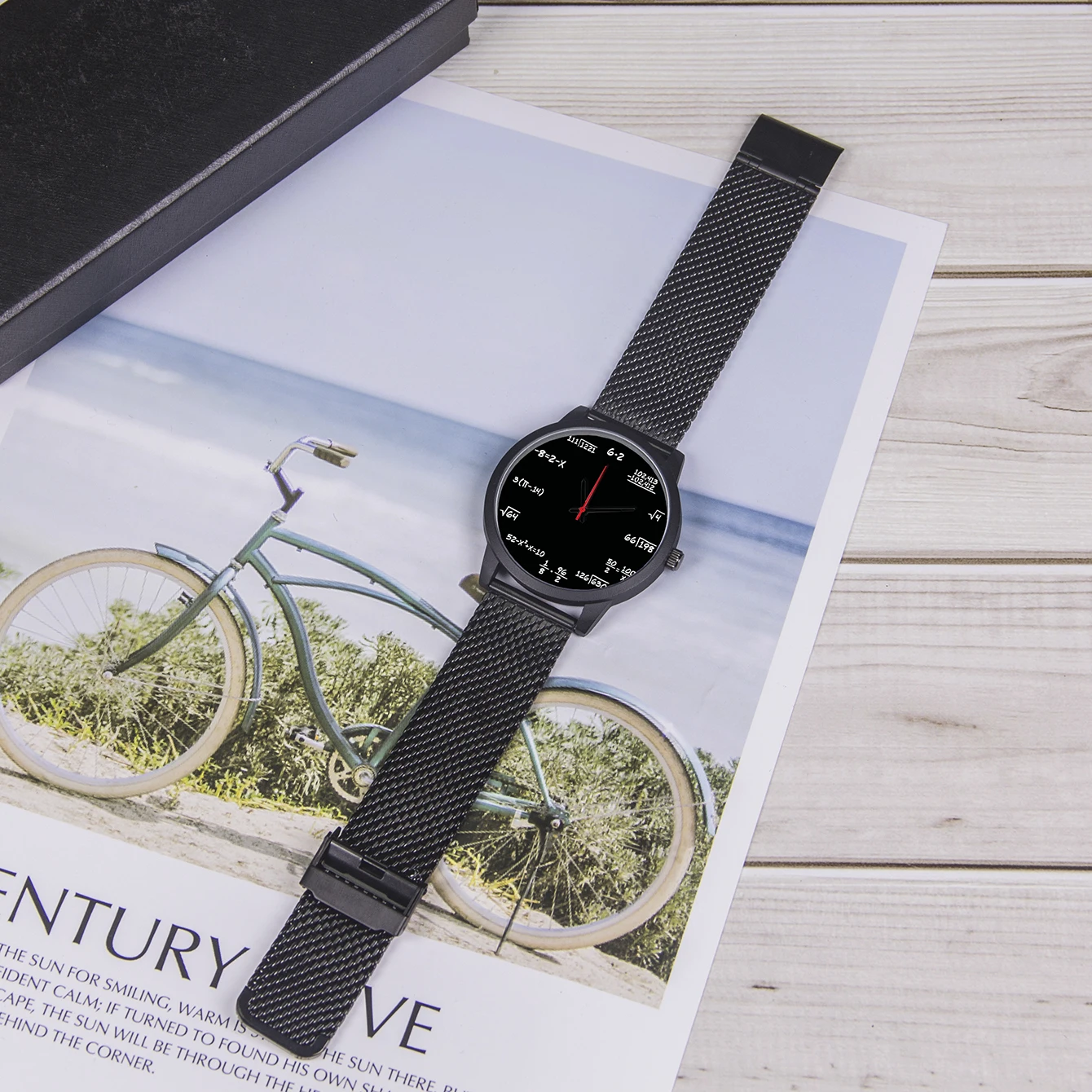 2024 Decorative Quartz Wrist Men's Watch Mathematical Formula Design Campus Punk Cool Style Gift Souvenir For Student Children