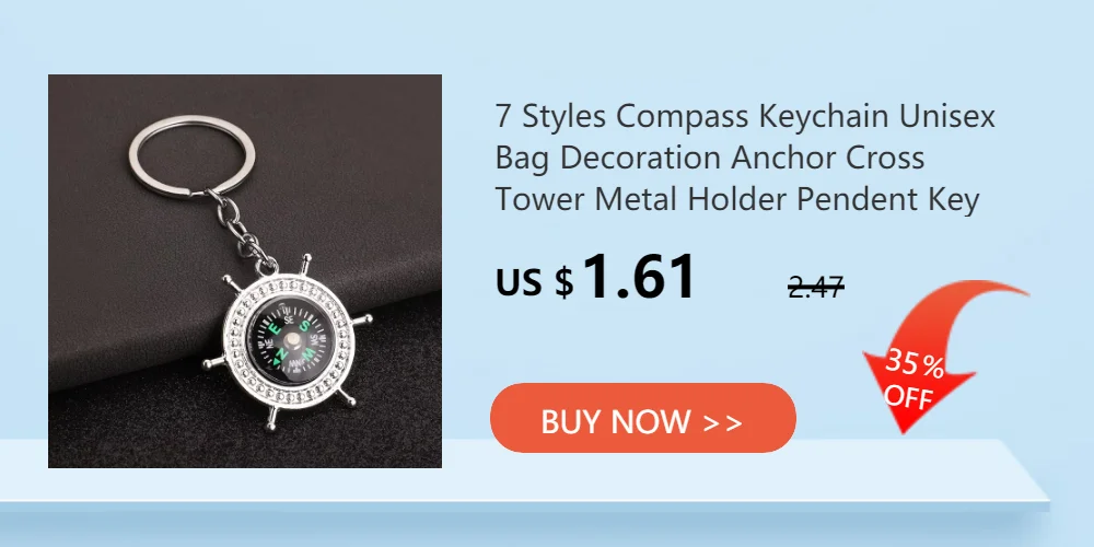 Noter New Compass Keychain Unisex Bag Decoration Outdoor Survival Adventure Essential Artifact Cool Riding Locomotive Keyholder