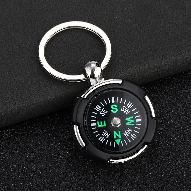 Noter New Compass Keychain Unisex Bag Decoration Outdoor Survival Adventure Essential Artifact Cool Riding Locomotive Keyholder