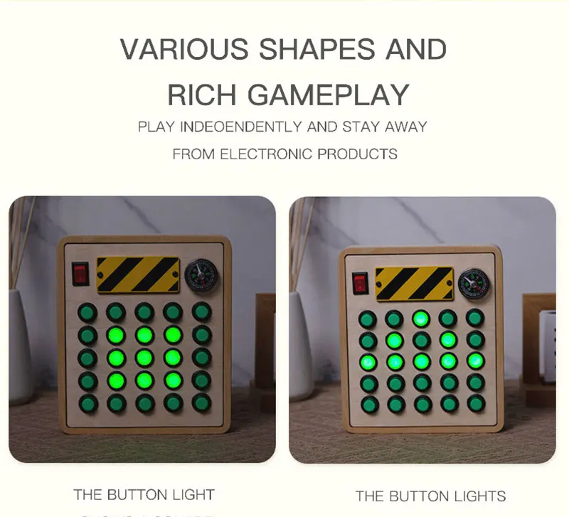 Montessori Busy Board Children Toys Led Light Switch Simulate Car Steering Wheel Travel Activities Sensory Game Educational Toys