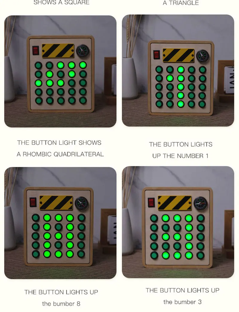 Montessori Busy Board Children Toys Led Light Switch Simulate Car Steering Wheel Travel Activities Sensory Game Educational Toys