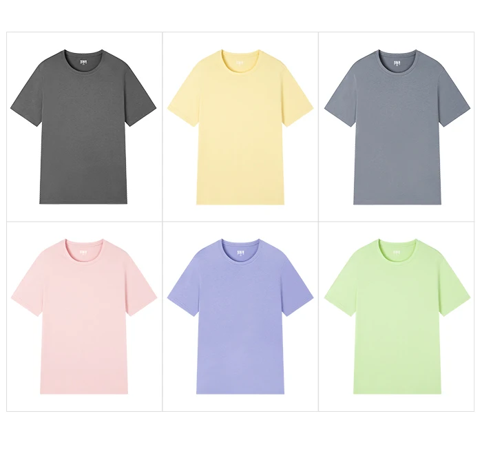 Semir Short Sleeve Men T-Shirt Cotton 2026 Summer New Man Clothing Thin And Versatile T Shirt Couples Solid Color Tops