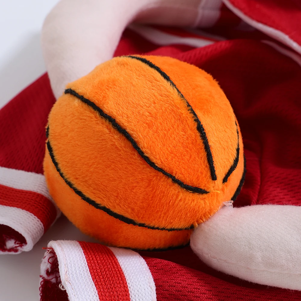 Halloween Pet Basketball Costume with 3D Ball Funny Sport Cosplay Outfit for Small Medium Dogs Pug Apparel Photo Shoots Playtime