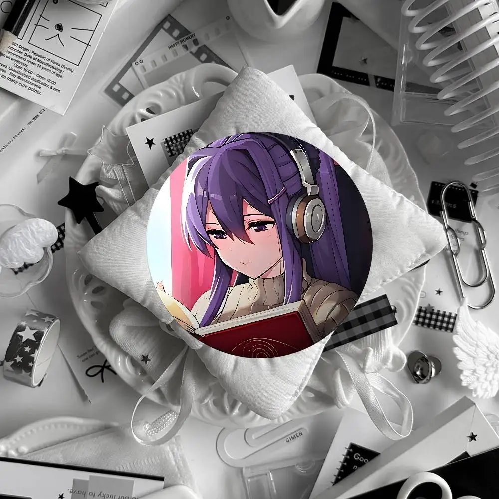 Anime D-Doki Doki Literature Club! Brooches Stylish Ornament Pins Exquisite Round Badge Bag Accessories Jewelry Gifts